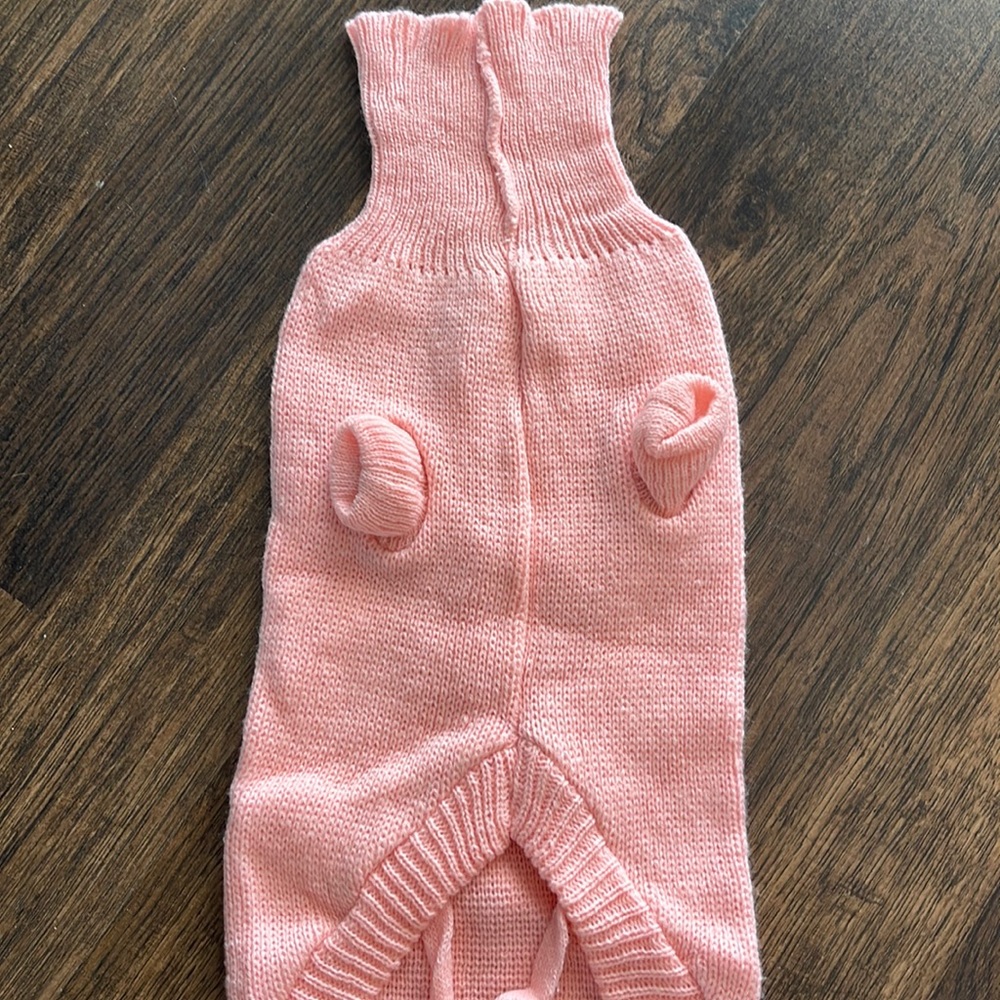 Knit Pull-on Dog Coat Pink NWOT